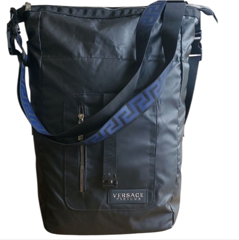 NEW Versace Convertable Crossbody Shoulder Travel Bag Backpack